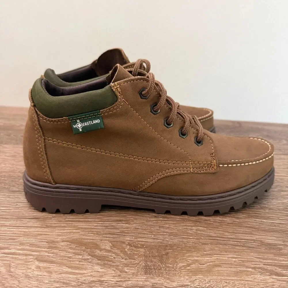 Eastland Penobscot Men's Leather Moc Toe Chukka Boots Brown Lug Sole Size 10M